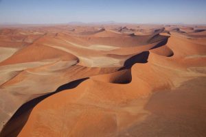 Namibia, Sossusvlei Aerial of Namib Desert dunes